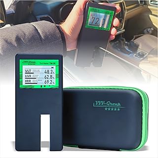 Digital Car Window Tint Meter TM-28 – Side Window Tint Tester for Light Transmission, UV/IR Rejection, Auto Calibration, Display Rotation