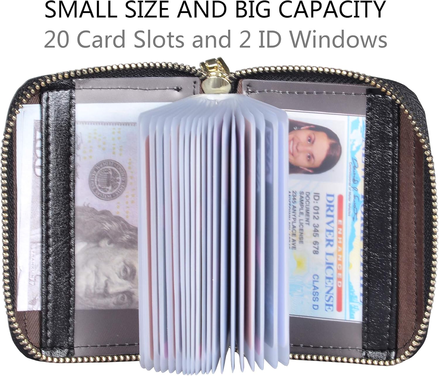 Womens Credit Card Holder Wallet RFID Leather Small ID Card Case - Image 4
