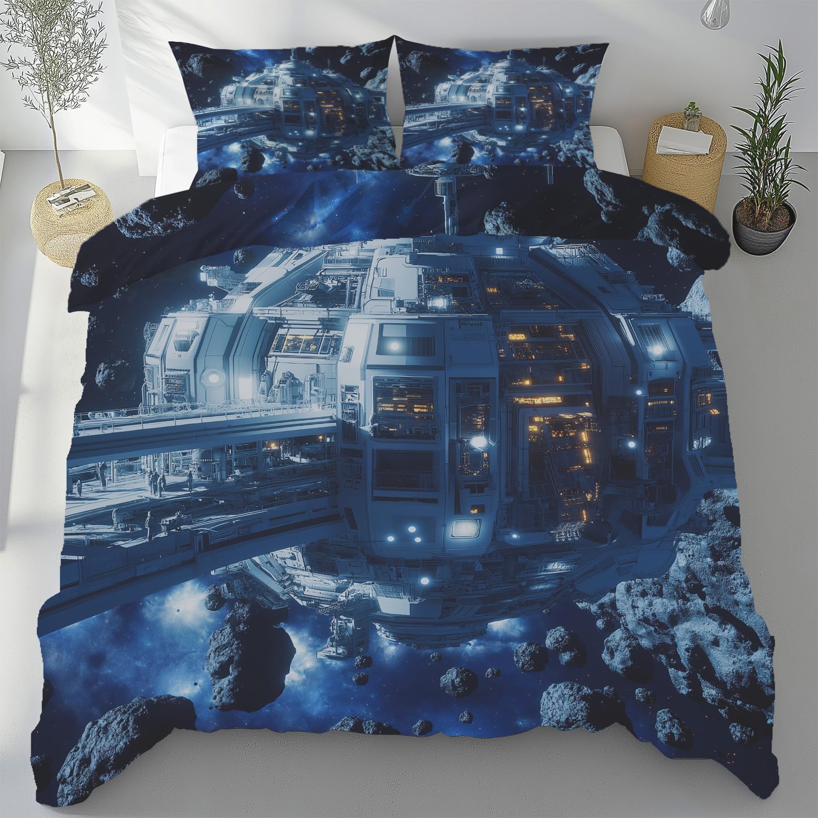 Housse de couette 240x260 science-fiction zippée pour lit deux places