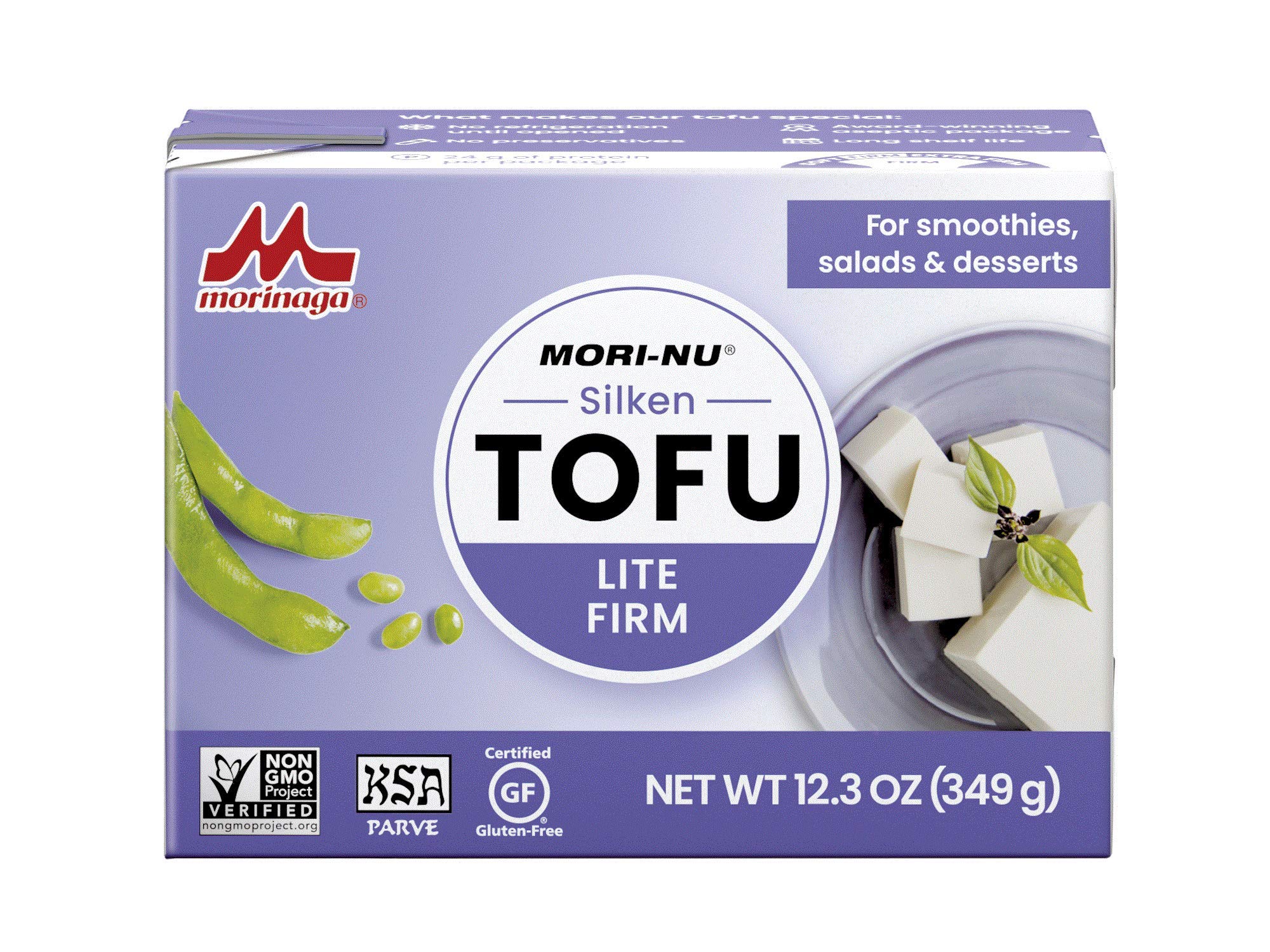MoriNu Silken Tofu Lite Firm Velvety Smooth and Creamy Low Fat