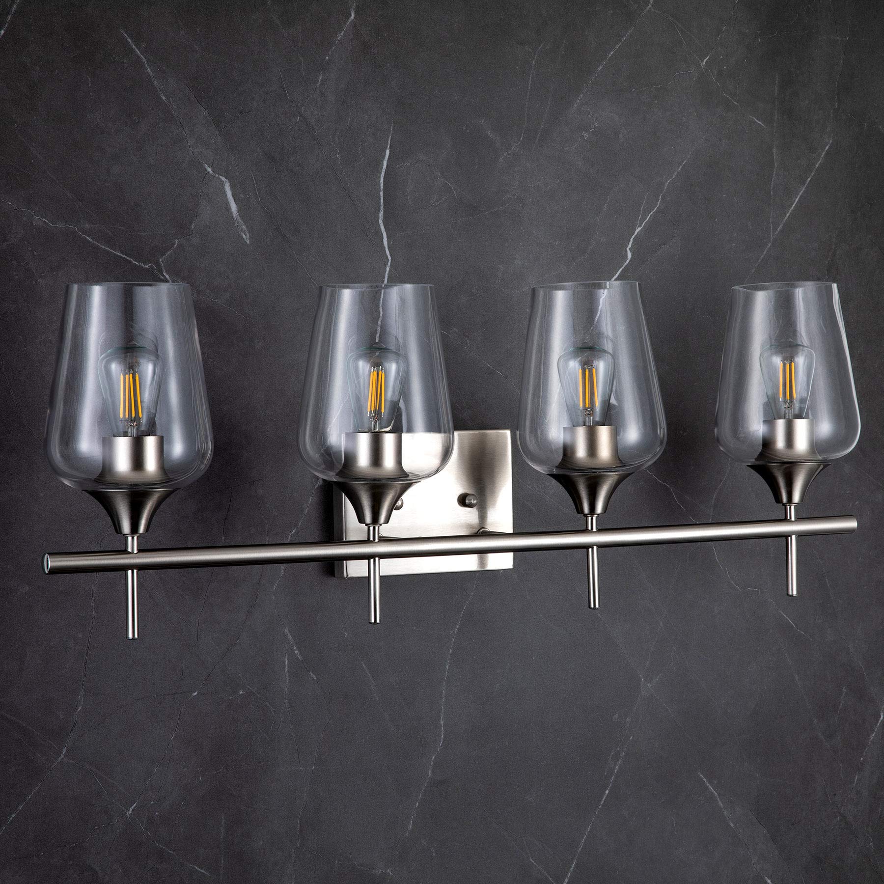 Snapklik.com : VONLUCE Bathroom Vanity Light, 4 Light Bathroom Light ...