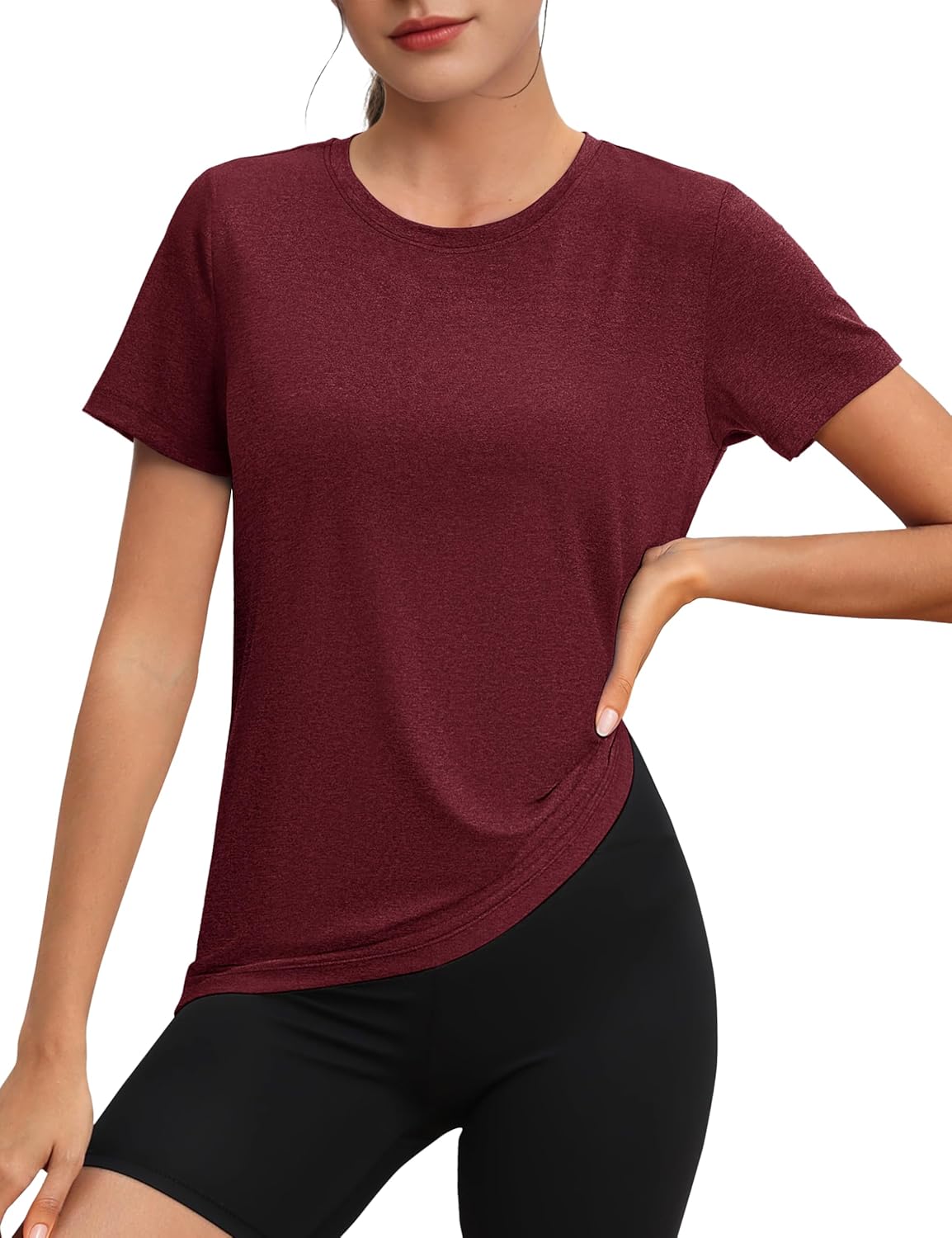 MAGCOMSEN Women's Tops Short Sleeve Workout Shirts UPF 50+ Quick Dry Athletic Running Swim Rash Guard