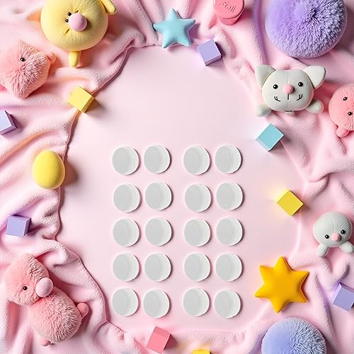 Miniatura 8 de Caja de sonajero blanco, 20 unidades, para sonajero de plástico, accesorios de sonajero y anillos de felpa (0.59 pulgadas)