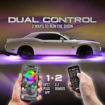 OPT7 Aura Flexible Car Underglow Lights with APP & Remote Control