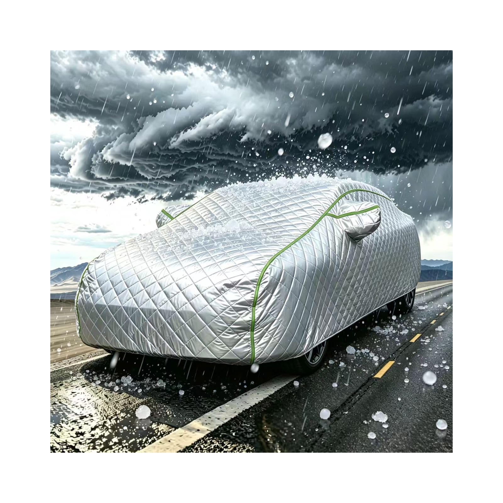 Telo Copriauto Antigrandine per Opel Corsa E 2014-2019, Copri Auto Anti-Grandine, Resistente Alla Grandine, Al Vento, Alla Neve, Ai Raggi UV E Ai Graffi lz0605