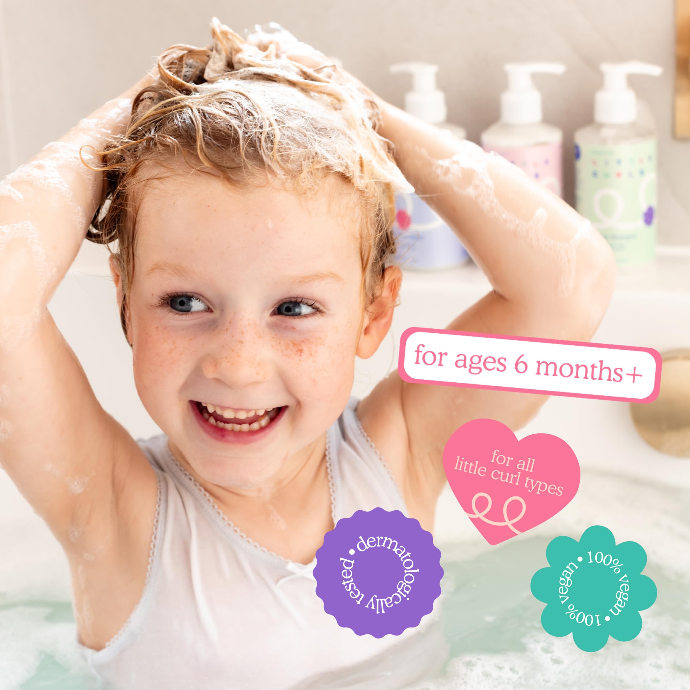 Only Curls Little Curls Detangling Conditioner for Kids 200ml, Gentle Conditioning Formula, Silicone-free, Mild & Lightweight - Image 3