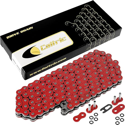 Caltric Cadena de transmisión de junta tórica compatible con Polaris Xplorer 400-L 400L 400 L 4X4 1995-1999 rojo