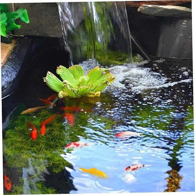 Foto 7 de 7 de DAGLLGEW Piezas de Peces Falsos, Peces koi Artificiales realistas, decoración de Carpas