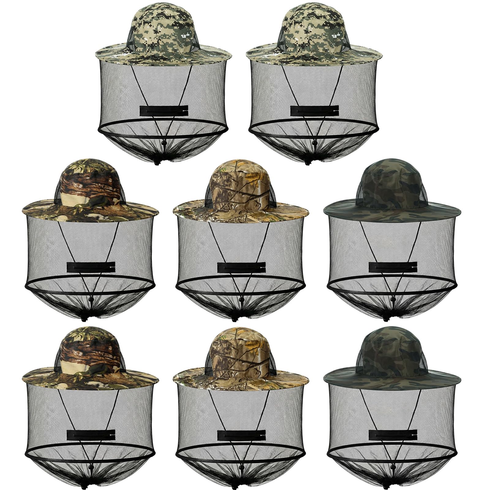 Sureio Mosquito Net Hat Sun Hat Mesh Fishing Bucket Cap Garden Bug Cap Face Cover with Zipper
