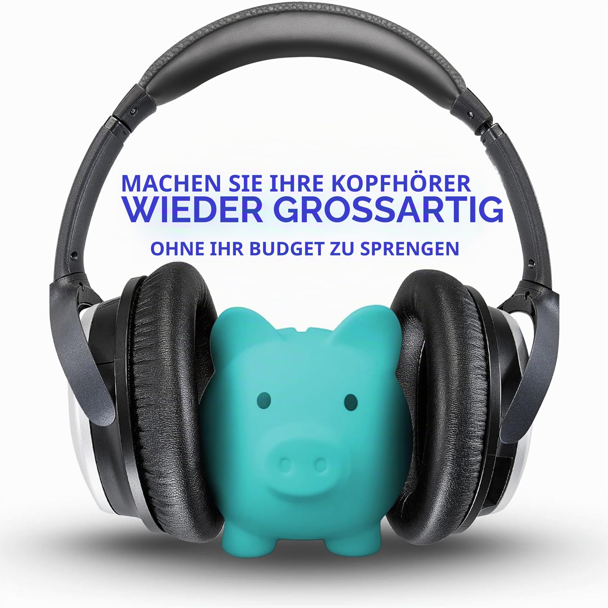 Ersatz-Ohrpolster und Ersatz Kopfbandkissen für Bose Quiet Comfort 2 (QC2) und Quiet Comfort 15(QC15) Kopfhörer (QC2 und QC15, Schwartz)