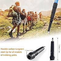 Vista 5 de Puntas de bastón de senderismo de goma, 4 piezas, puntas universales de carburo, puntas de botas de goma, protectores de pies de goma, copos