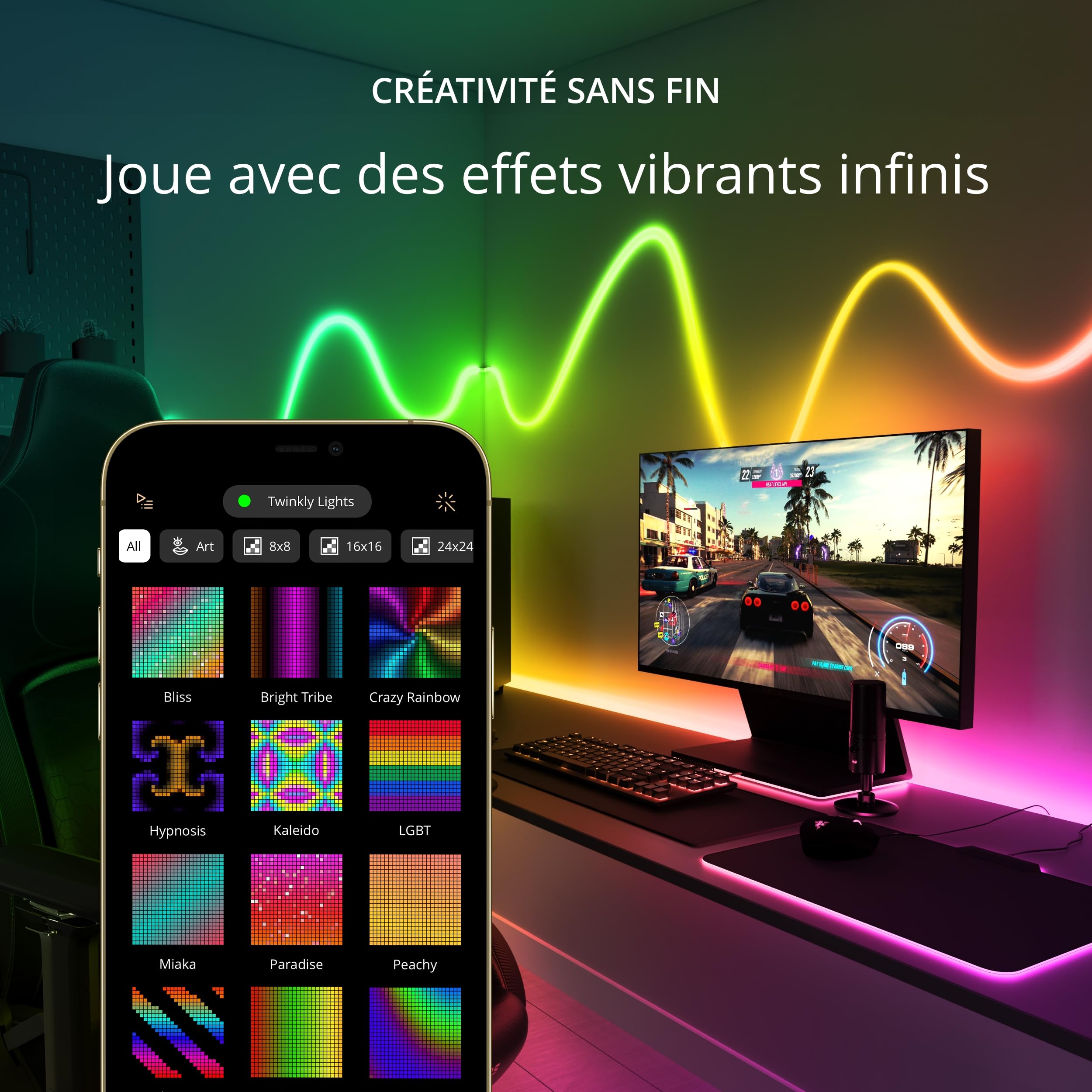 TWINKLY FLEX - Ruban LED RGB 3 Mètres, lumière connectée