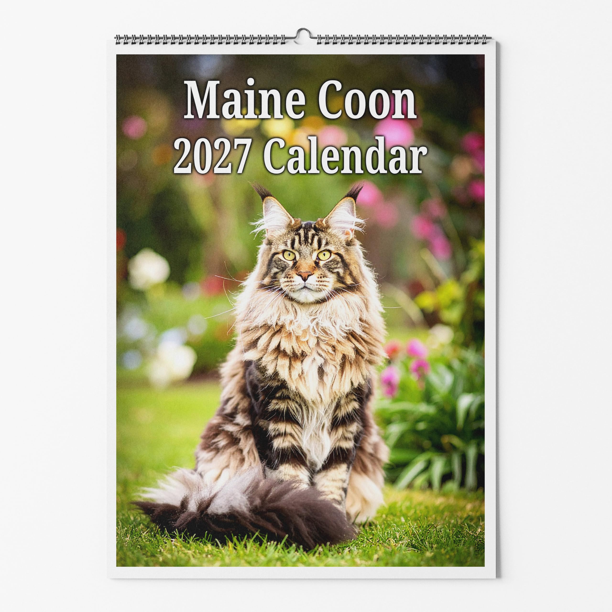 Maine Coon Wall Calendar - Choice Of Sizes - A4 Cat Calendar - Cat Lovers Monthly Planner 2027