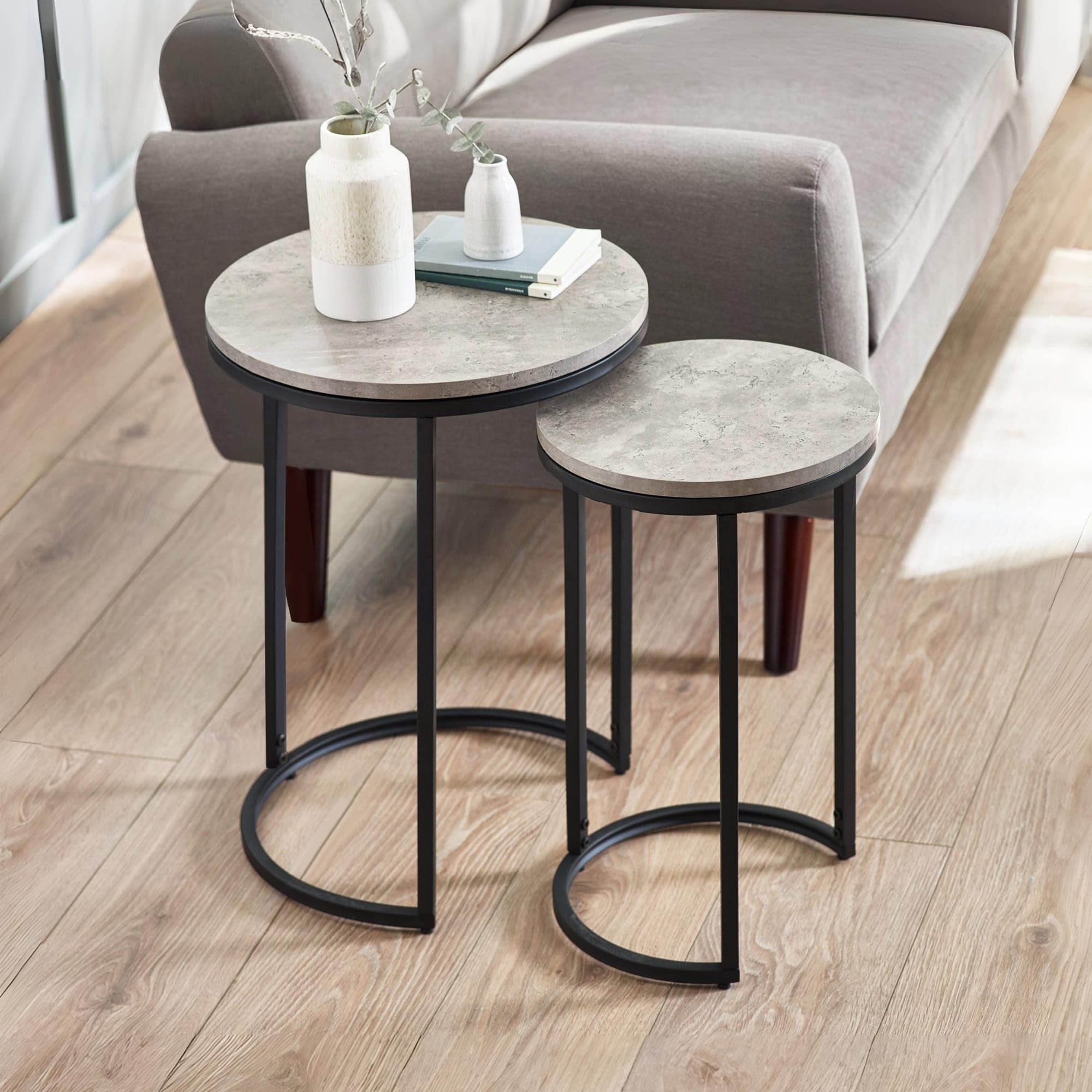 Julian Bowen Staten Round Nesting Side Tables
