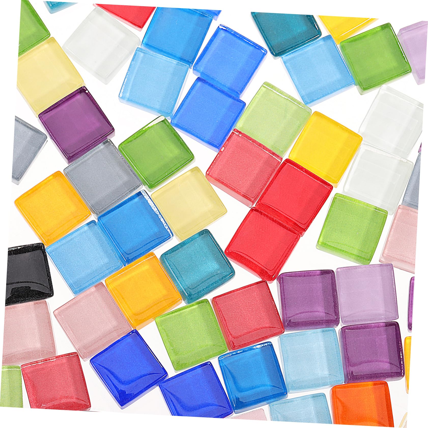 Housoutil Azulejos de Mosaico de Vidrio para Manualidades, Compartimentos, Aprox 1100 Piezas, Colores Vivos, Adecuado para Posavasos y Macetas