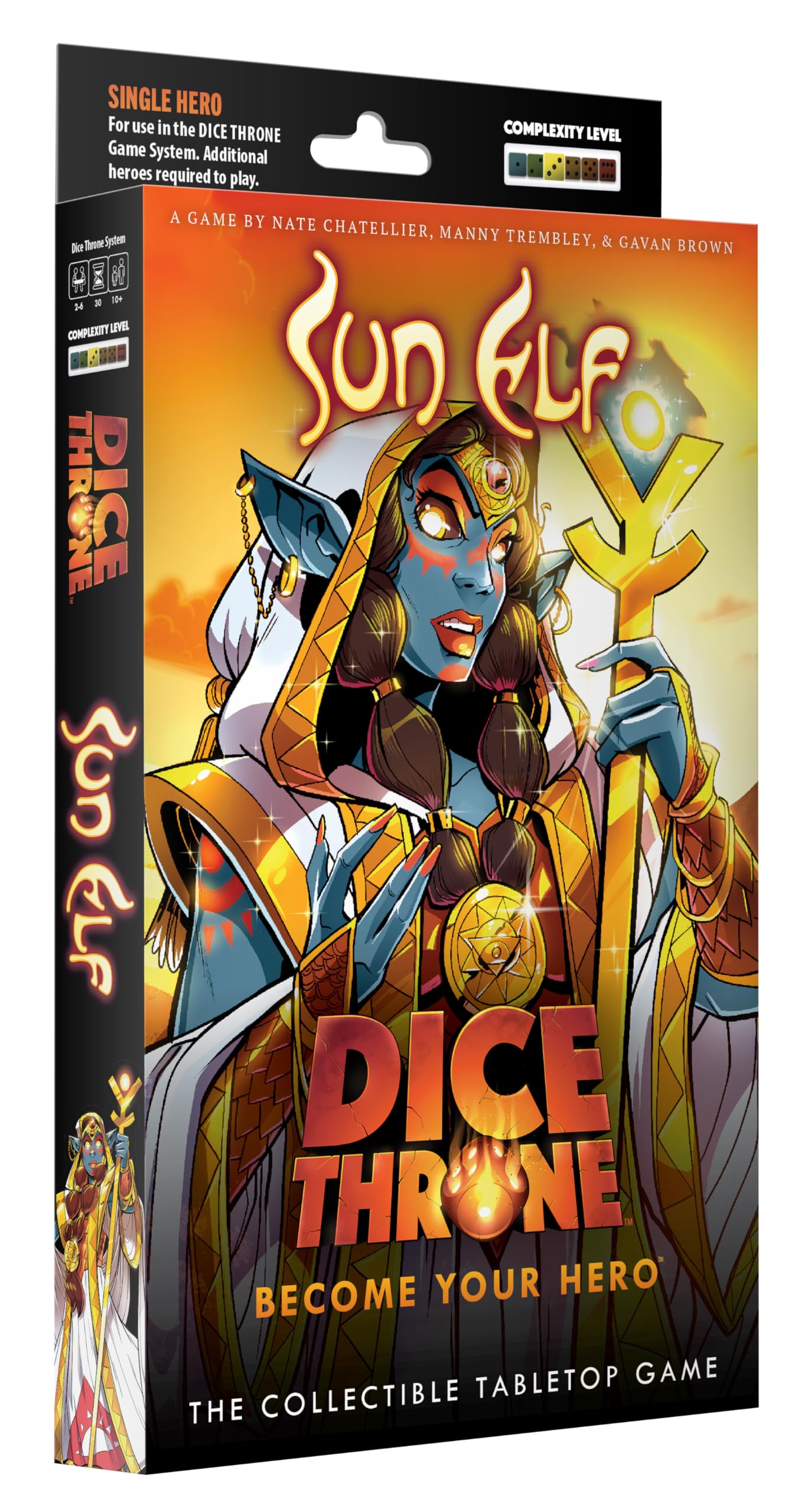 Dice Throne | Dice Throne: Sun Elf Hero Pack | Hero Pack, Solar Healing And Tactical Dice Combat | 2 To 4 Players | 90 To 120 Minutes