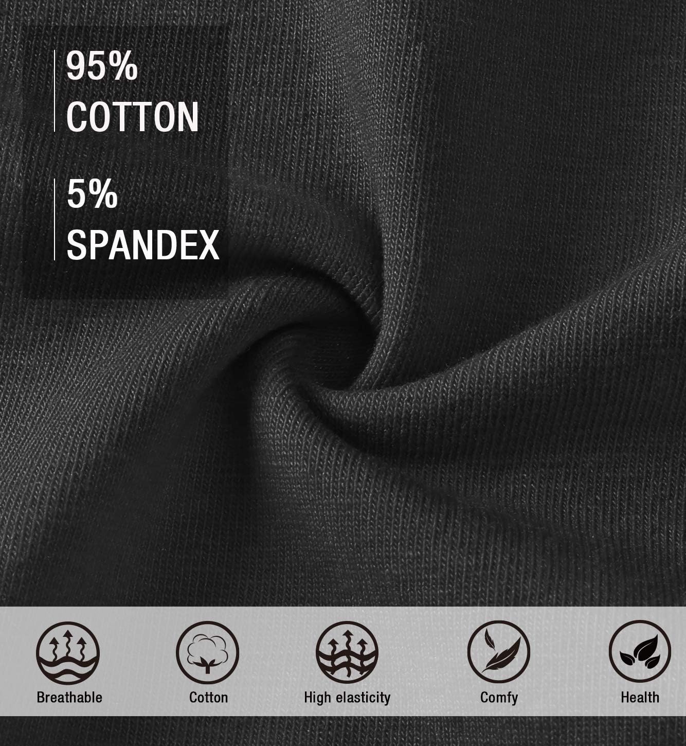 Wealurre Women's Comfort Cotton High Waist Underwear Breathable Soft Tummy Control Bikini Panties Plus Size - Image 4