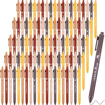 Engrowtic 100 Pcs Christian Bible Pens Back to School, Orange Series Color