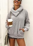 KIRUNDO Sherpa Pullover Womens Fleece Zip Sweatshirt – Sherpa fleece zip sweatshirt