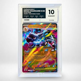 Carta Pokemon Gradata Mega Charizard X 013/094 - Phantasmal Flames - Voto 10 Gem Mint - Versione Italiana - in Slab Pure Grading