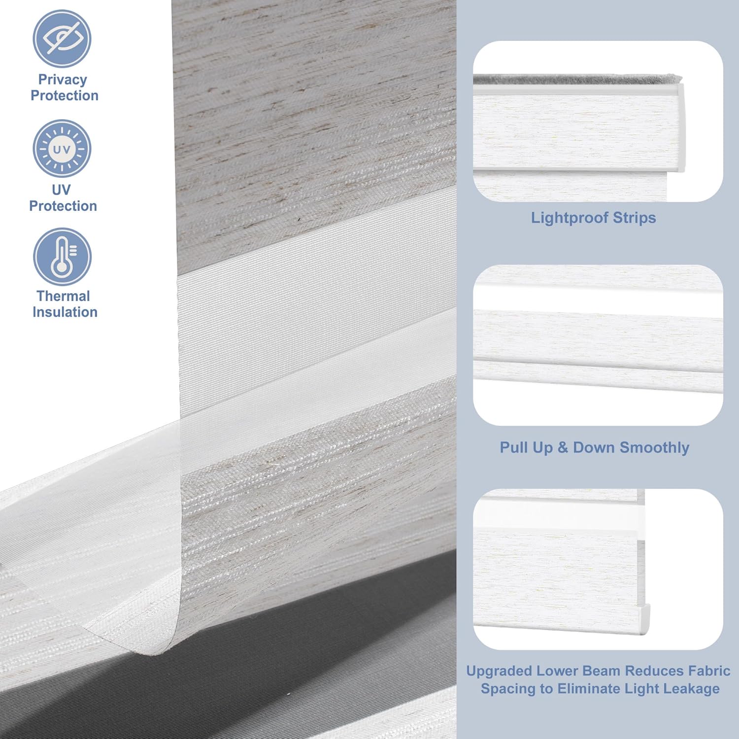 BERISSA Motorized Zebra Blinds with Remote,Smart Zebra Blinds for Indoor Windows with Voice,APP Control,Linen Rechargeable Electric Window Shades for Home,Office,XM-Linen White,Custom Size 7 81luaIcqFiL. AC SL1500