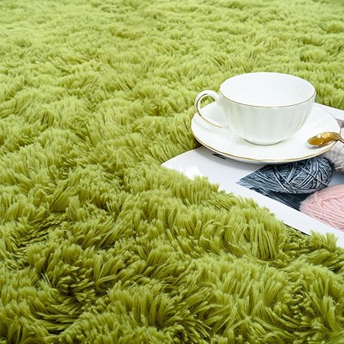 Miniatura 7 de ISEAU Alfombra de área mullida, lanuda y cómoda para interiores, dormitorio de niños y niñas, dormitorio de bebés, tapete para piso al lado de la