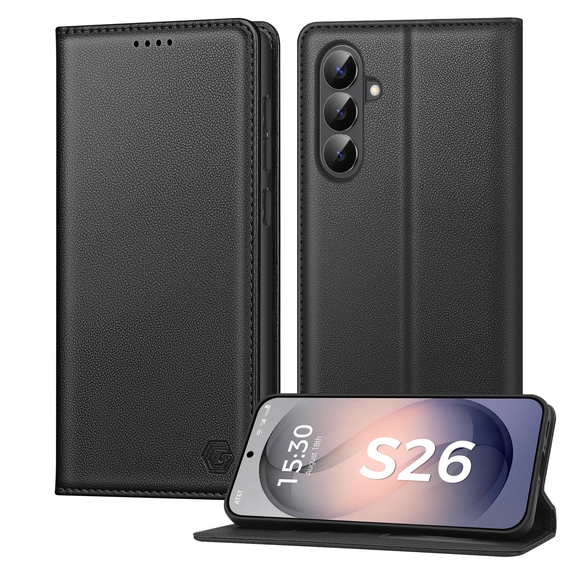 Kirnntca Handyhülle für Samsung Galaxy S26 5G Hülle, Kartenfach Premium PU Leder Klapphülle Schutzhülle, Standfunktion Tasche Flip Case für Samsung Galaxy S26 5G