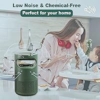 Vista 4 de Voltorb Trampa para insectos para interiores, trampa atractante de insectos, potente luz exterminadora de insectos, alimentada por USB, repelente