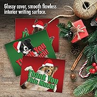 Vista 5 de The Best Card Company - 10 tarjetas de agradecimiento de Navidad (4 x 5.12 pulgadas) - Lindos animales navideños, saludos de gratitud surtidos