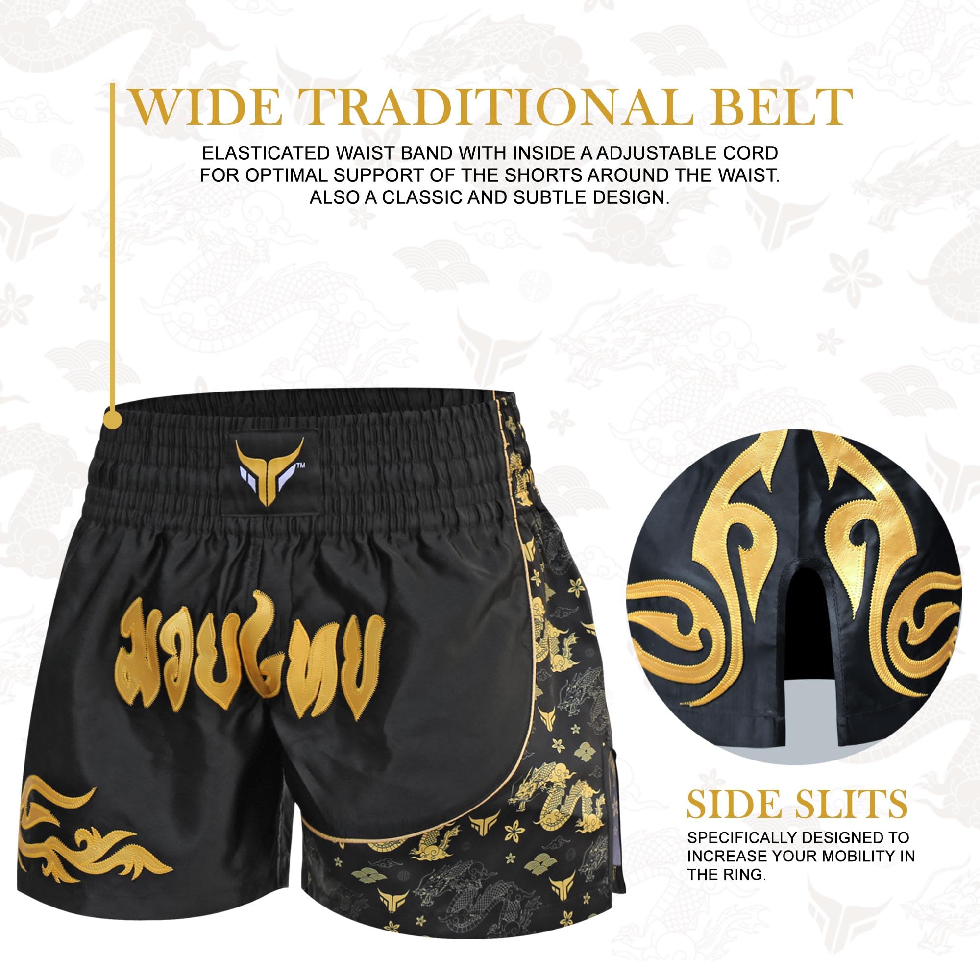 Mytra Fusion Pantalones Cortos de Kickboxing para niños Pantalones Cortos de Muay Thai para jóvenes para Lucha en Jaula Entrenamiento de MMA y Artes Marciales
