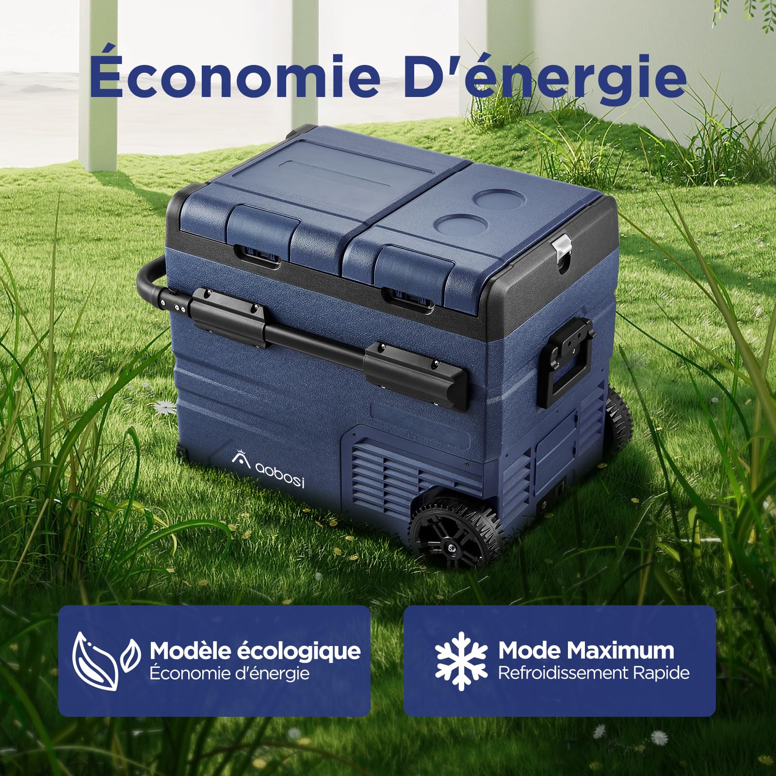 AAOBOSI Glacière compresseur double zone 12/24/230 V