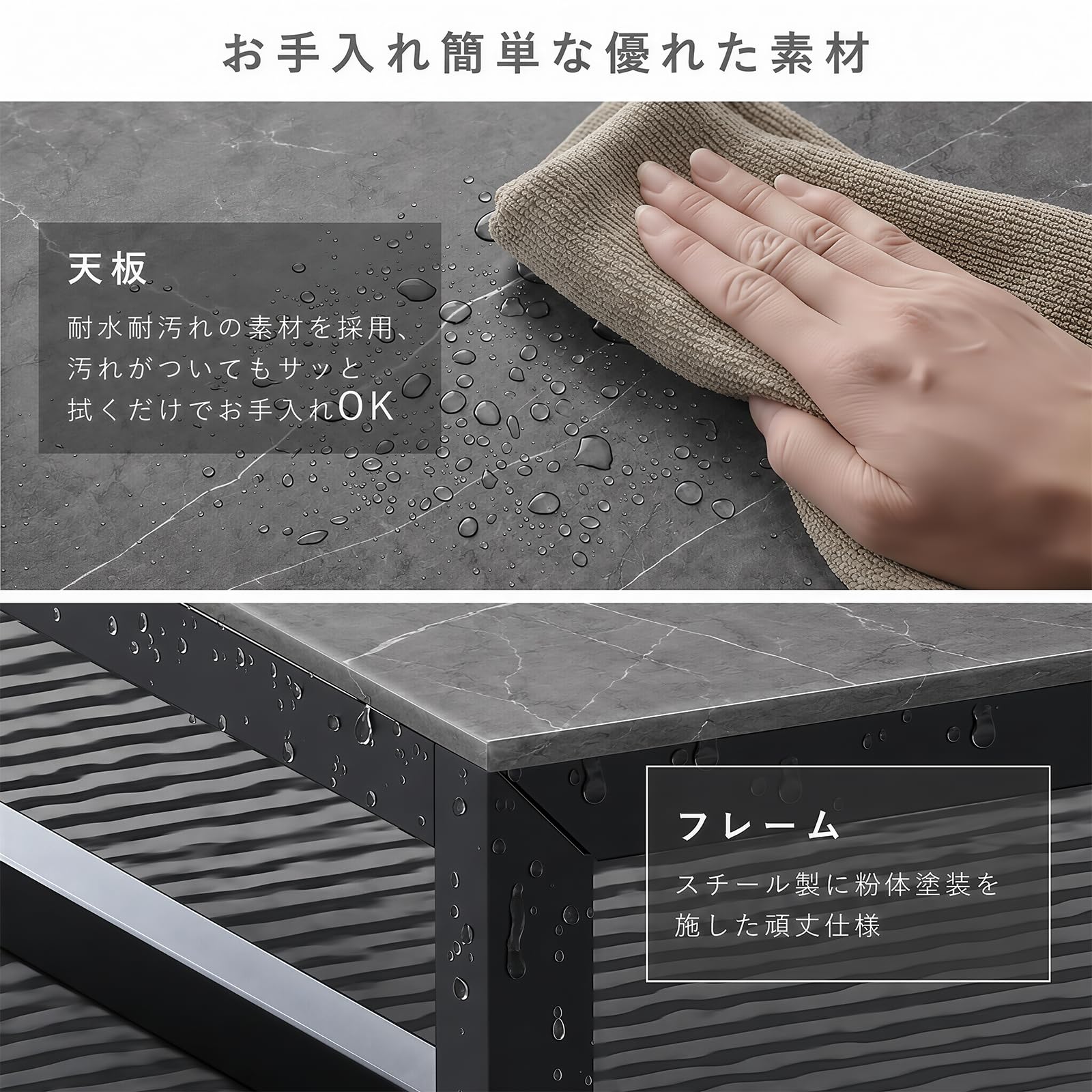 Amazon.co.jp: FRSTONE ローテーブル 幅100cm センターテーブル 大きめ