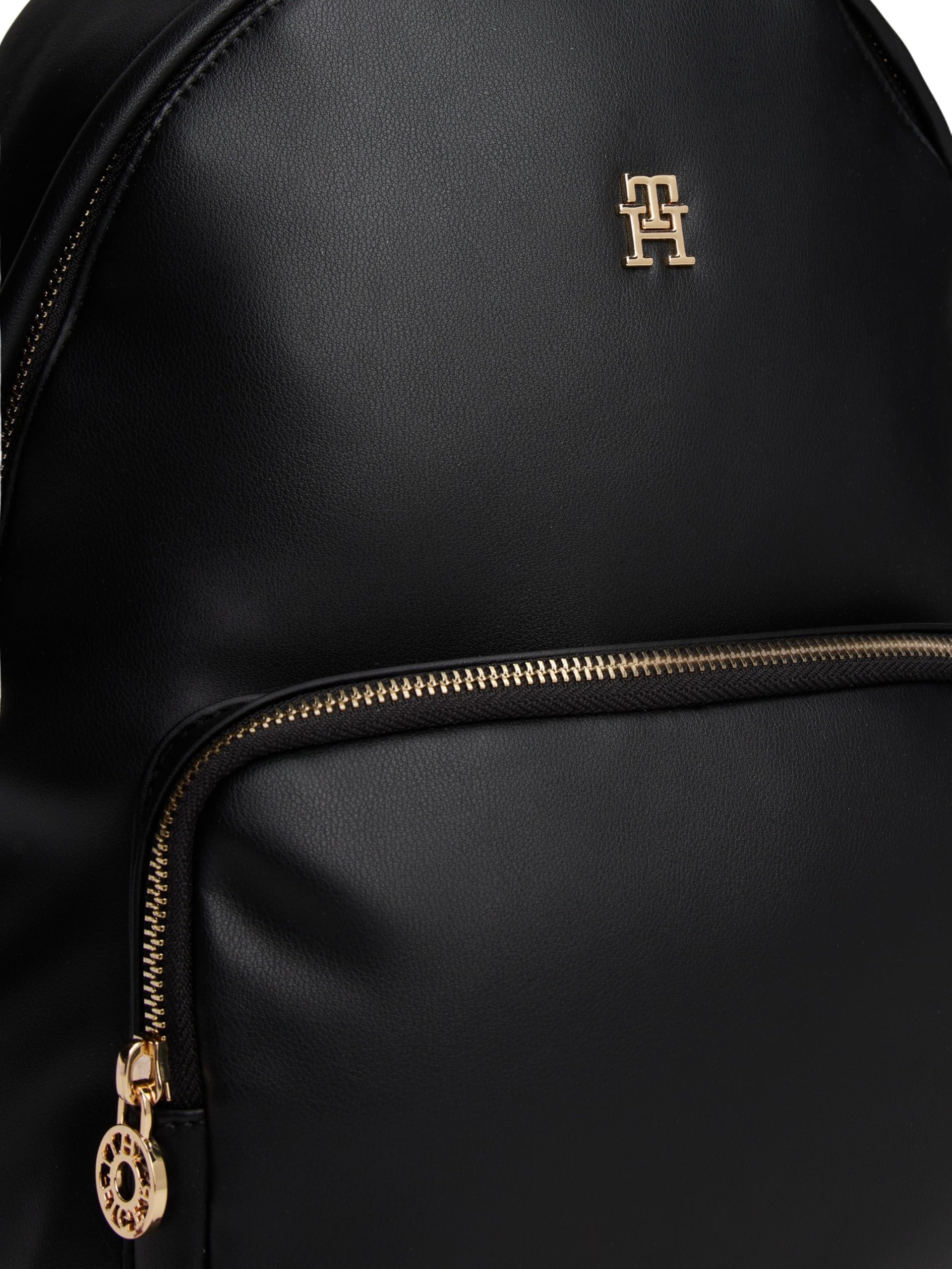 Tommy Hilfiger Mochila Mujer Soft Dome con logotipo, Negro (Black), Talla Única