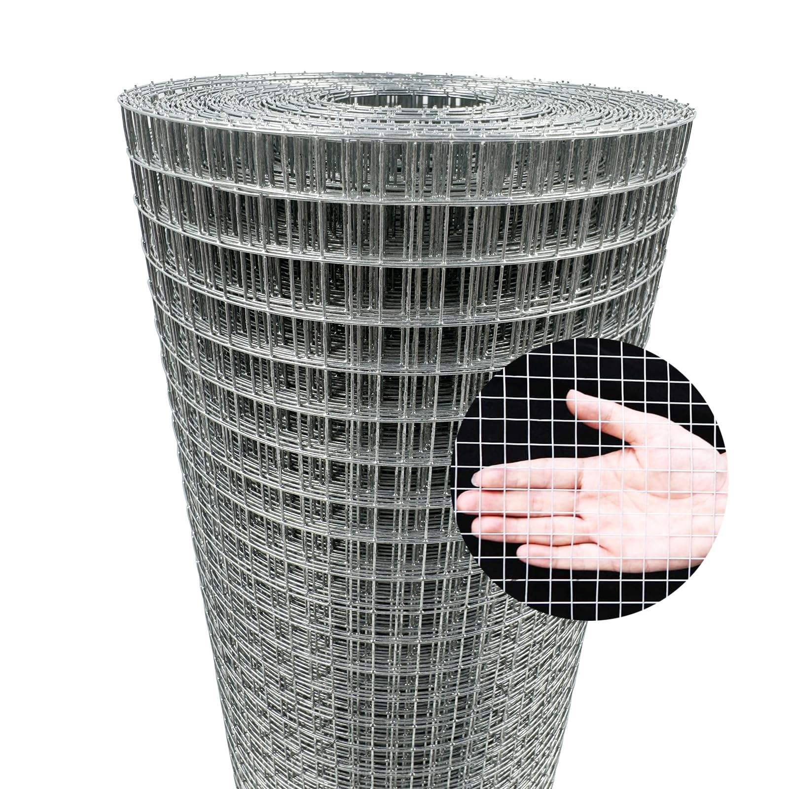 Wühlmausgitter 1m x 10m, Volierendraht 12.7mm x 12.7mm, Maschendraht Drahtgitter verzinkt, Metallgitter als Hasendraht Kaninchendraht Hühnerdraht, 0,7mm