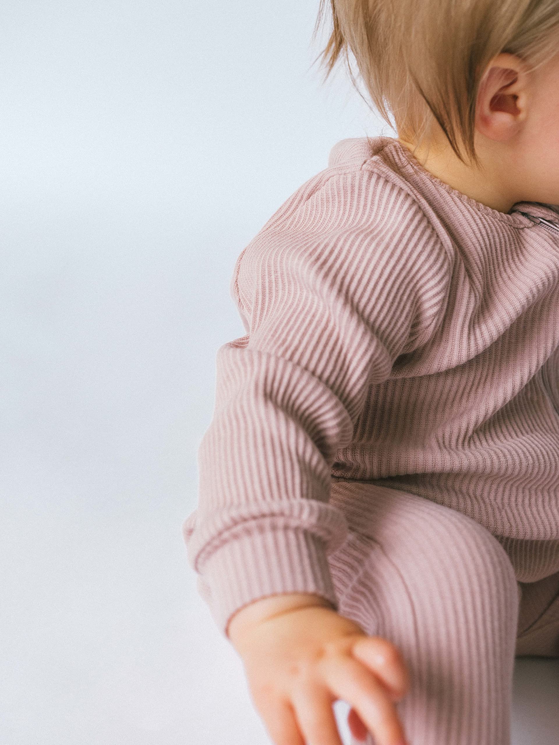 DreamBuy Pyjama Zippé Bébé en Coton Côtelé - Body Doux et Confortable pour les 0-3 Ans