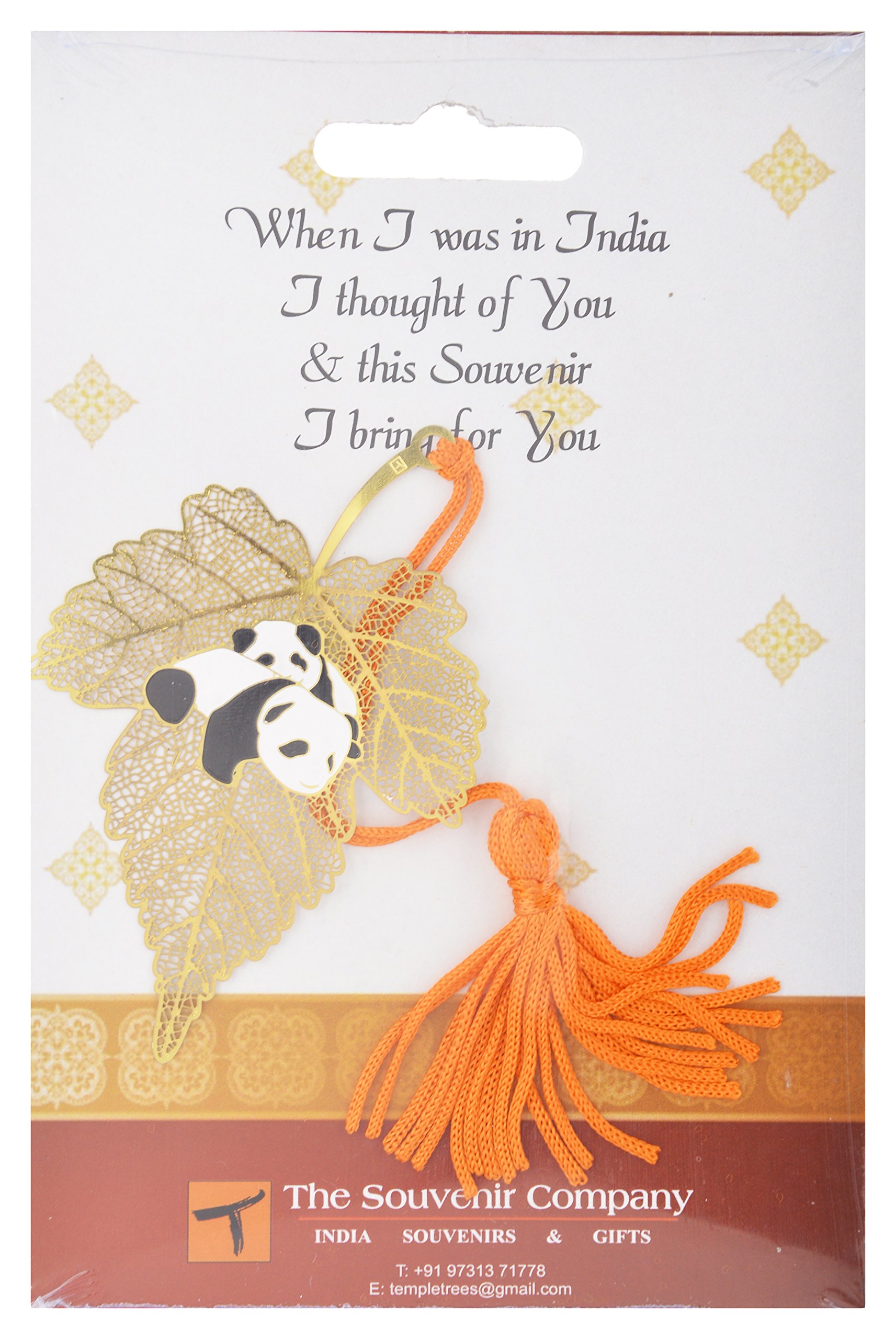 Leaf with Panda Bookmark - TSC MB092