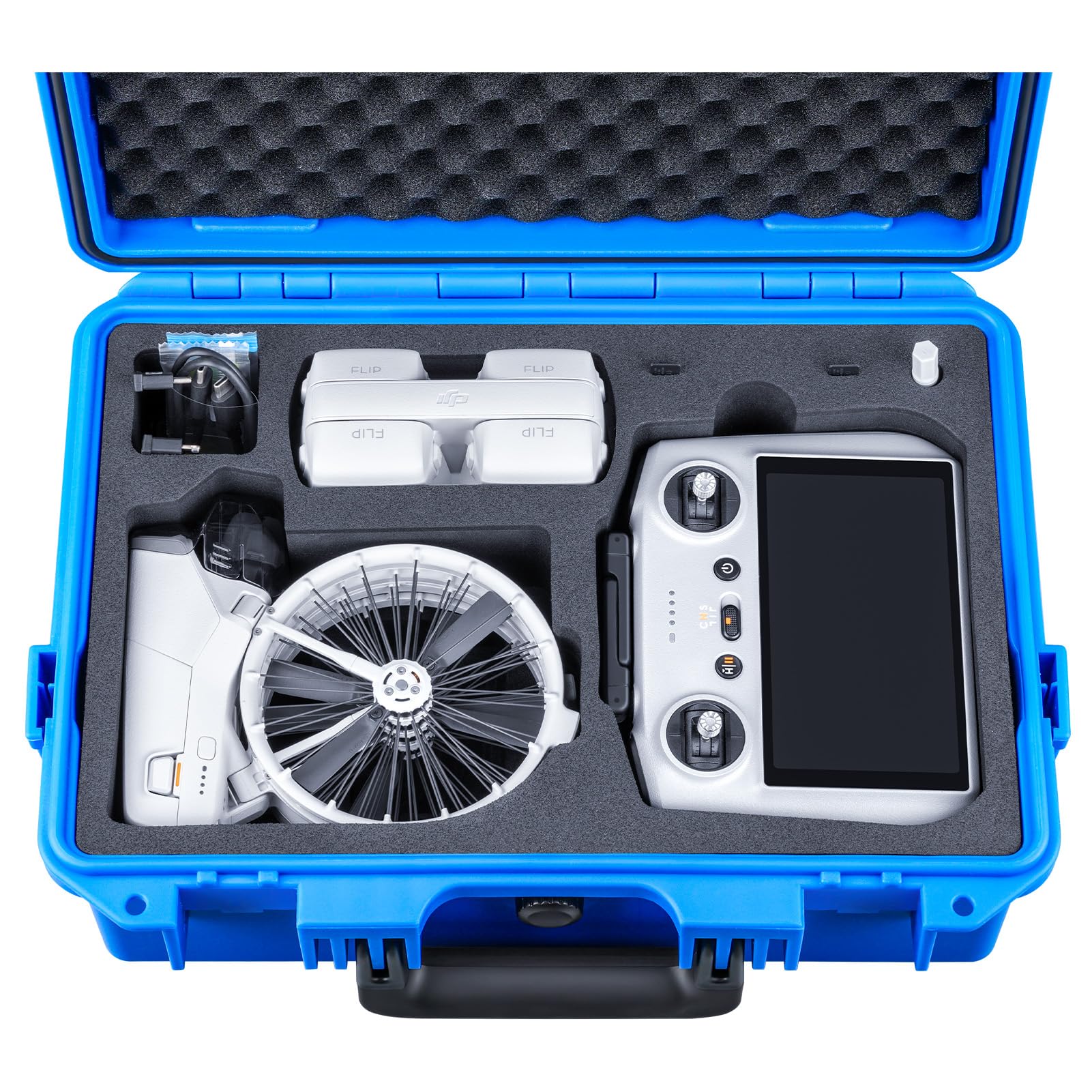 Lykus Titan FP110 Waterproof Hard Case for DJI Flip Drone and DJI RC 2/RC-N3, Support Up to 7 batteries [CASE ONLY]