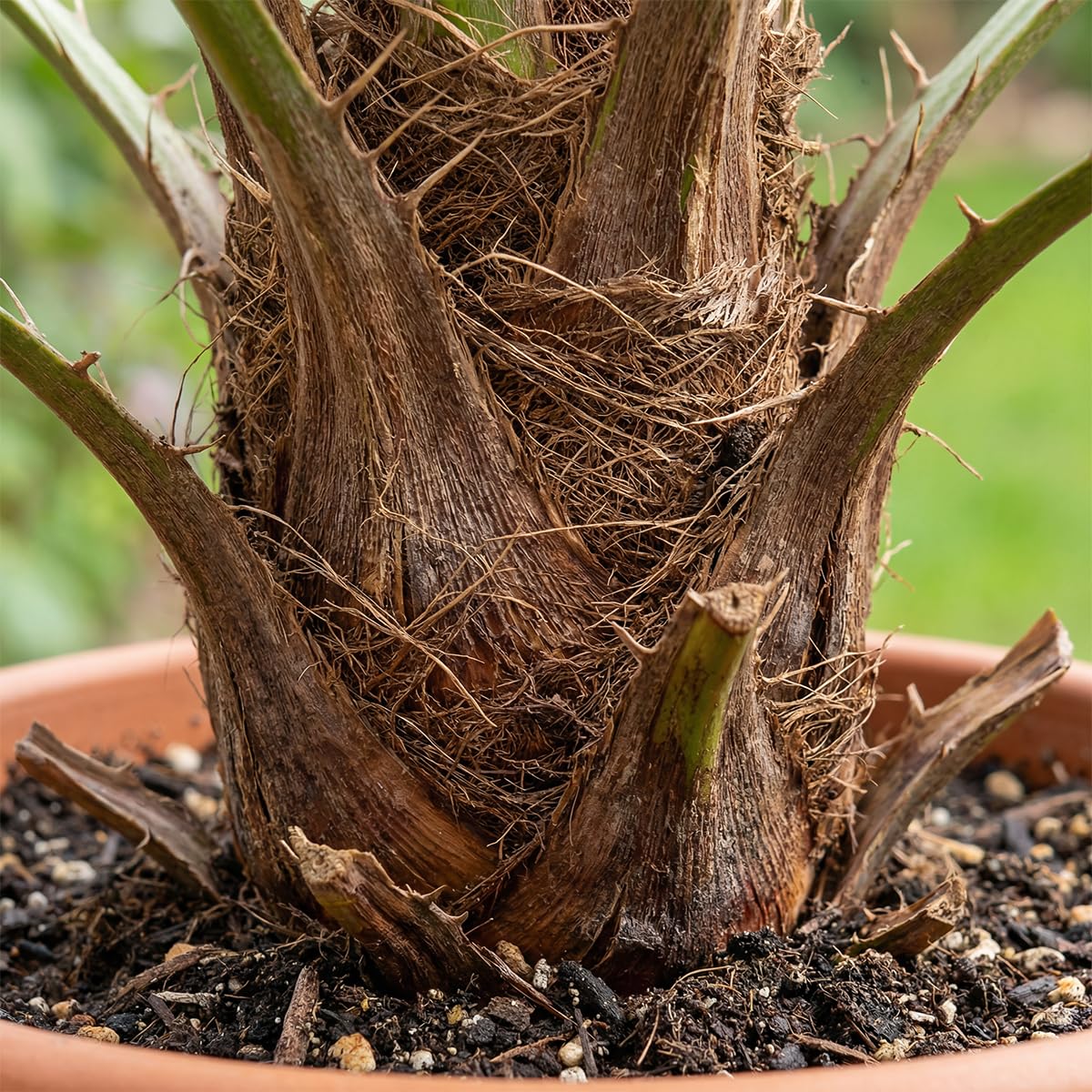 Bloomique - Chamaerops Humilis Vulcano - Palmier nain - Plante de Jardin - Rustique - Hauteur 50-70 cm - Pot 24 cm