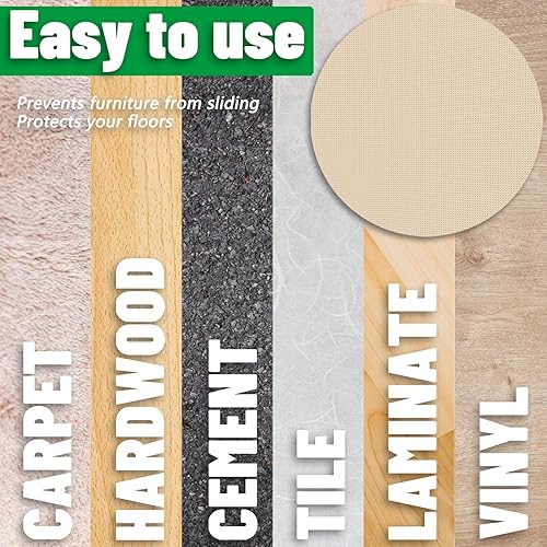 Miniatura 4 de 2 piezas de protectores de suelo redondos para sillones reclinables, almohadillas para sillones reclinables, alfombra para sillas giratorias,