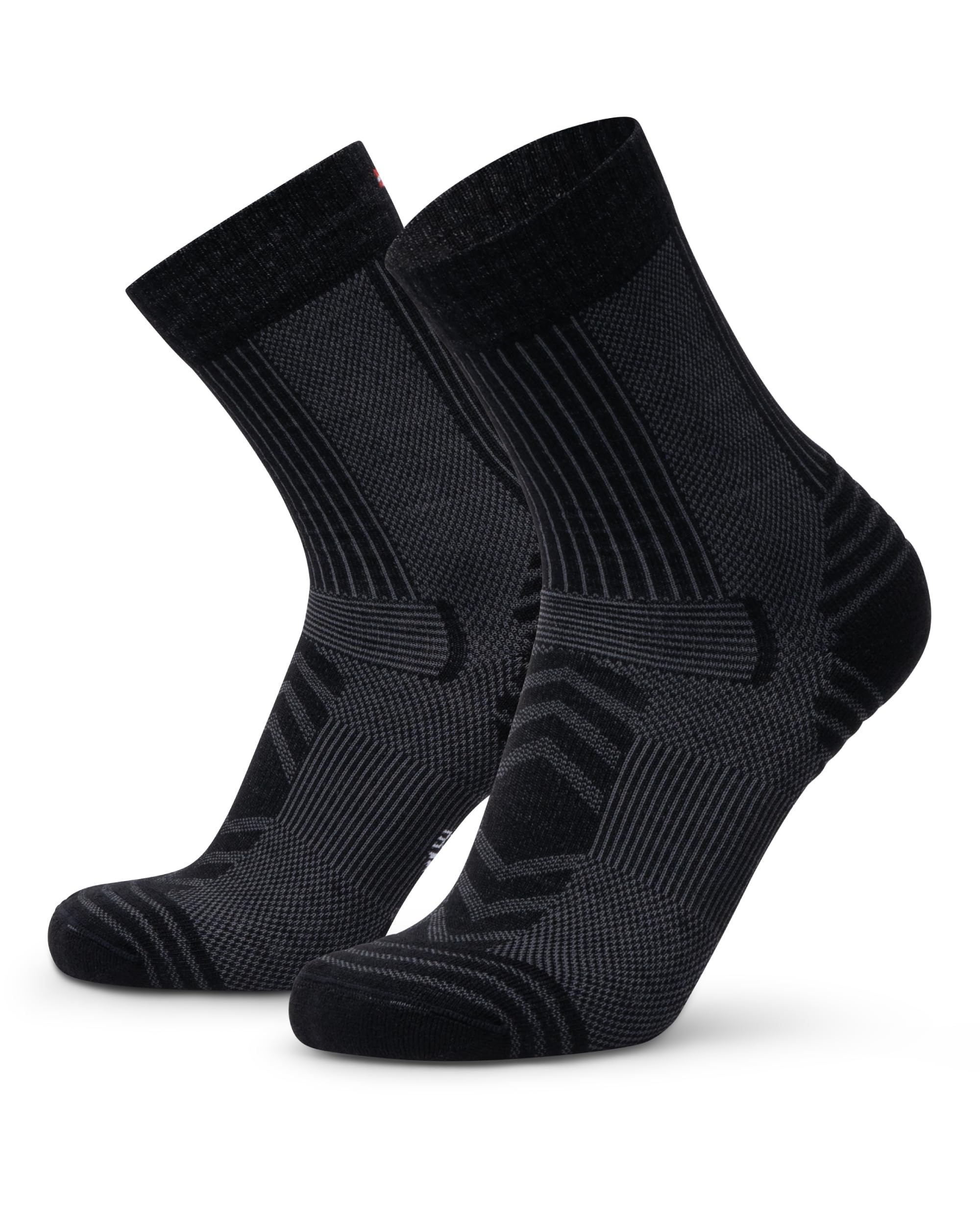 DANISH ENDURANCE Leichte Merino Wolle Wandersocken, Warme Wollsocken, Thermo Merino Socken, Gepolstert, Atmungsaktiv, Unisex, für Herren & Damen