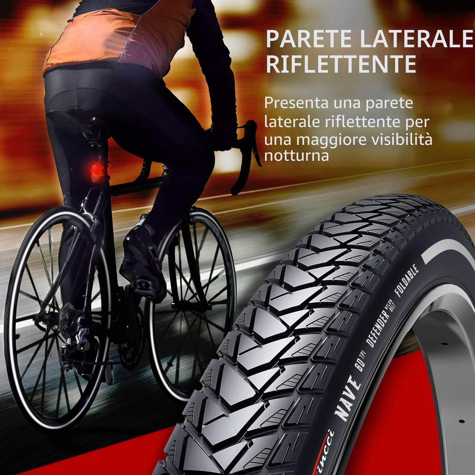 Fincci Coppia Copertoni 700x35c (37-622) – Pneumatici Pieghevoli Gravel a 60 TPI – Protezione Antiforatura 1mm – Ideali per Bici da Strada, Ibrida e Cicloturismo – Performance Leggera e Resistente