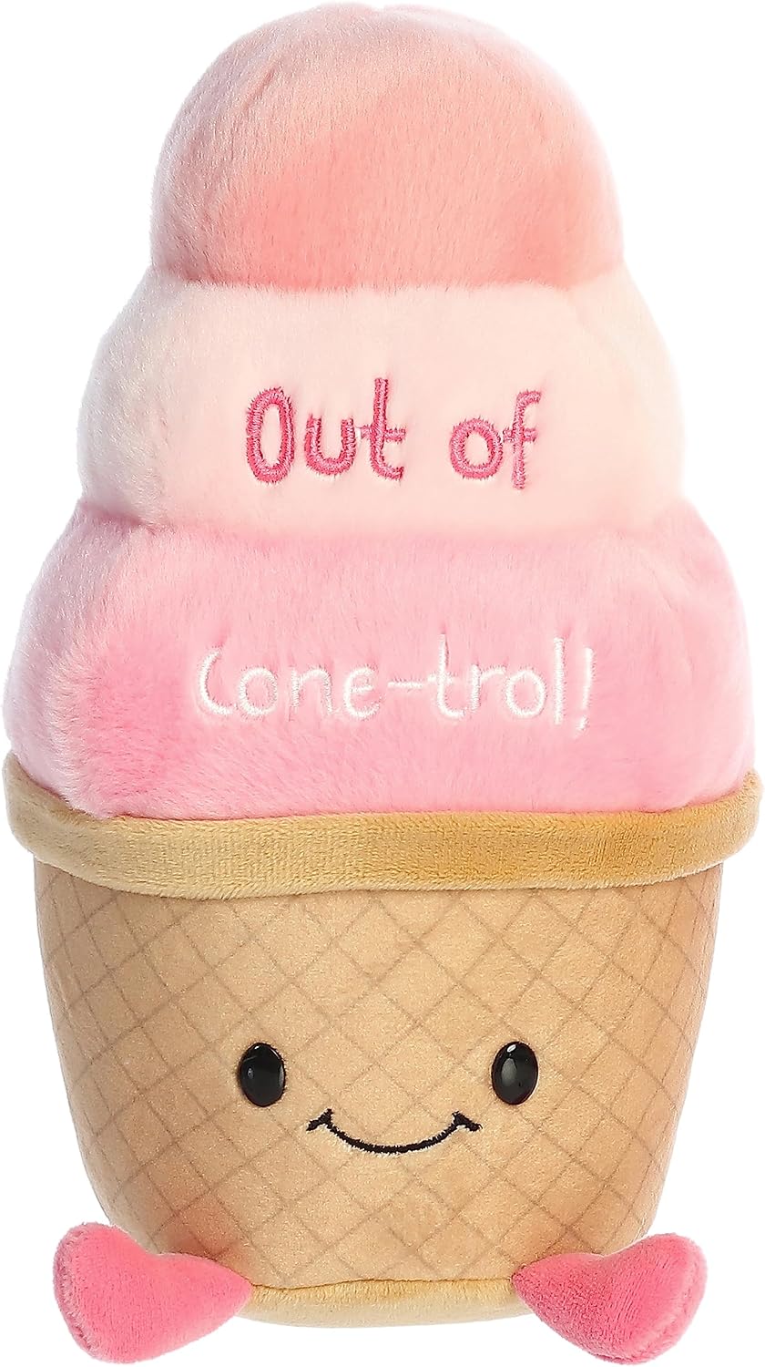 Aurora® Witty JUST Sayin'™ Out of Cone-Trol™ Stuffed Animal - Expressive Characters - Quirky Gift Ideas - Pink 9 Inches