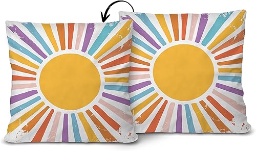 Funda de almohada decorativa de 18 x 18 pulgadas, 1 paquete de doble cara, regalos de salud mental boho para niños, sala de juegos, escuela,