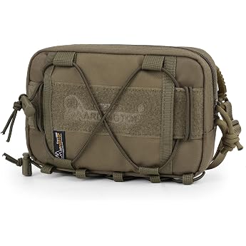 Mardingtop EDC Tactical Pouch Belt Bag with Shoulder Strap | With multiple compartments and Velcro panel for outdoor camping 