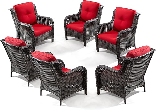 Miniatura 58 de Juego de 2 sillas de patio giratorias de 360 grados para exteriores y mesa auxiliar a juego – 3 sillas deslizantes de mimbre para patio con cojines