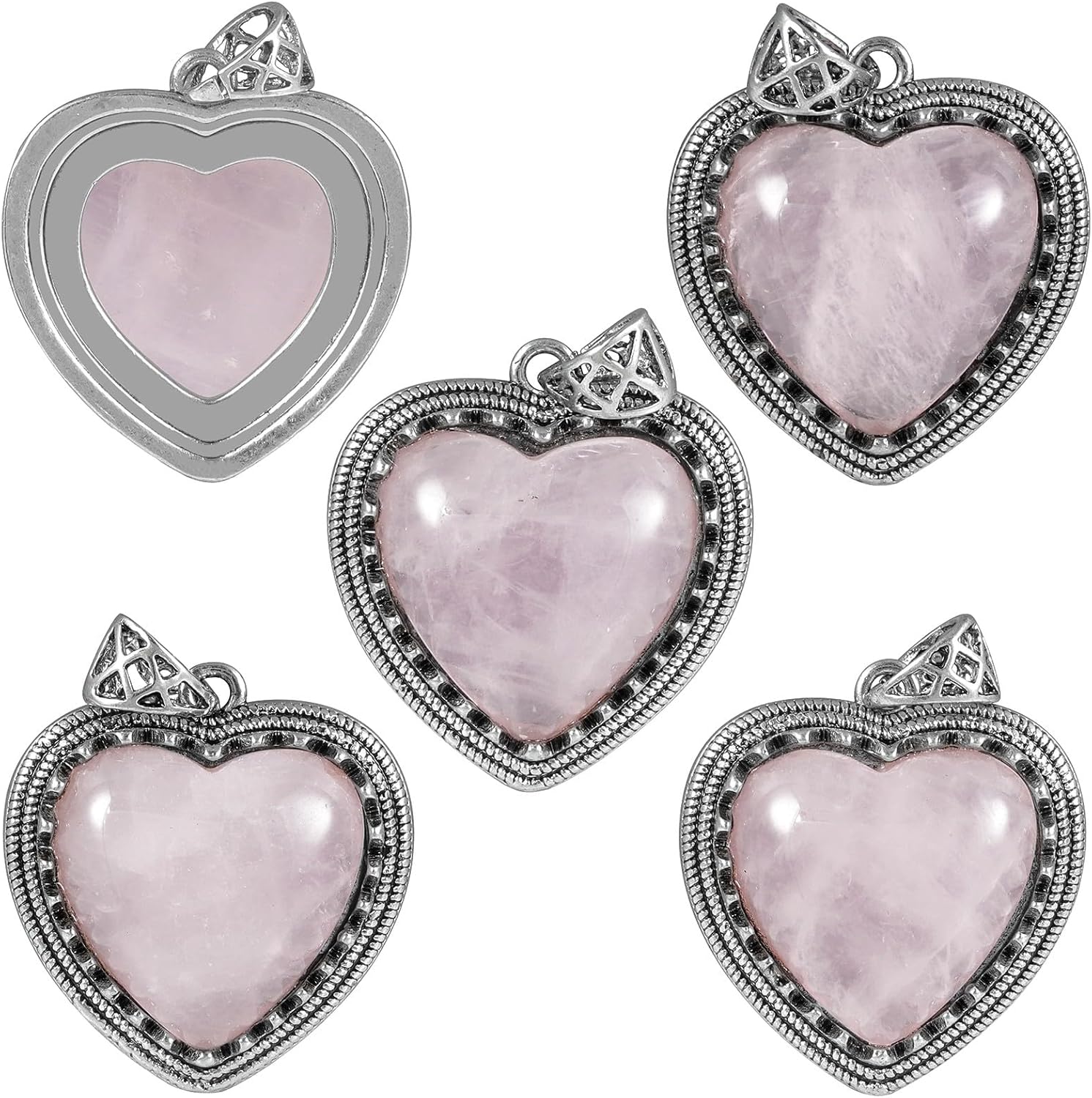 TUMBEELLUWA Crystal Heart Necklace for Women, Copper Wrapped Love Pendant Necklaces Trendy Jewelry Gift for Her Birthday - Image 5