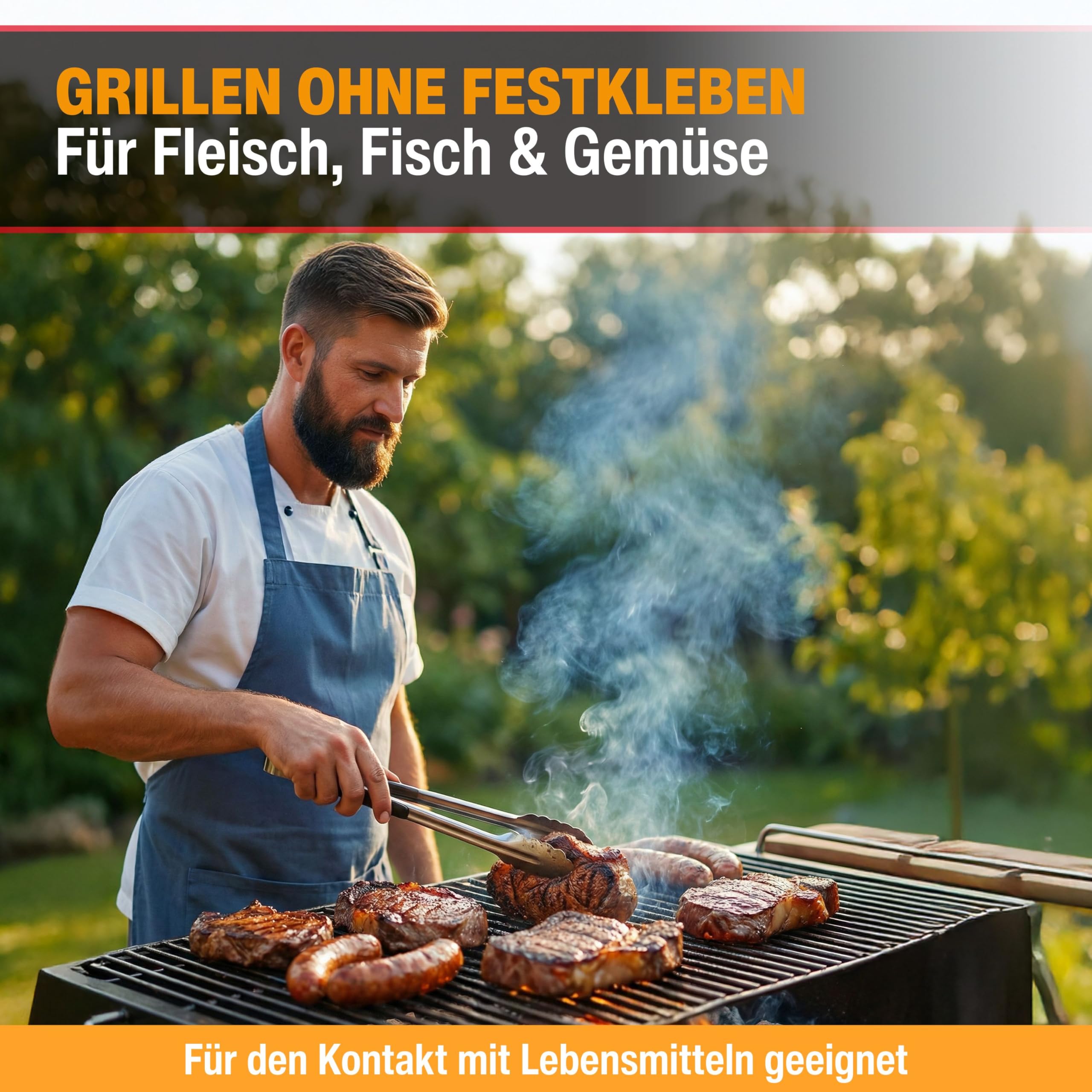 VANEJA Trennspray Grill 4 x 200 ml – Fetttrennspray & Backtrennspray | Trennspray, Grill Spray & Grillspray für Grillrost, Gasgrill, Gusseisen, Plancha & Grillplatte – Made in Germany