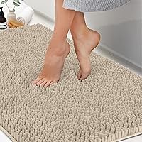 Vista 11 de ITSOFT Tapete de baño de felpa de 47 x 21 pulgadas, absorbente, lavable a máquina, antideslizante, alfombrillas de baño de chenille, de secado