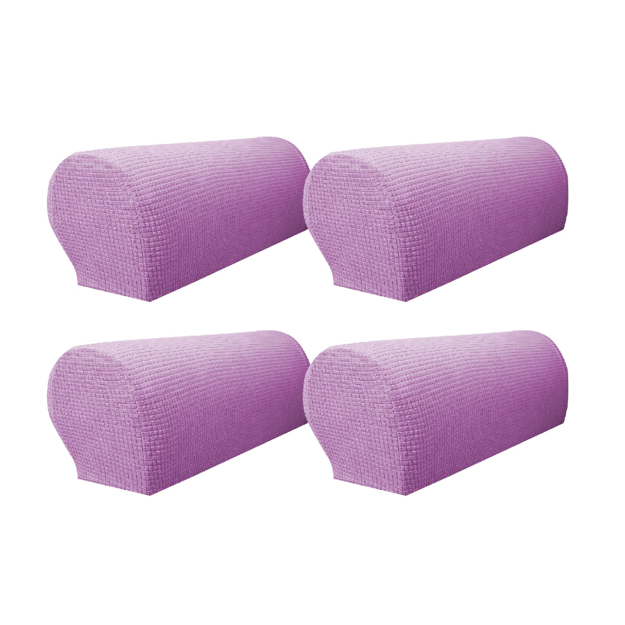 Vikaul Purple Arm Rest Covers Couch Stretch Armchair Covers Non Slip Armrest Chair Protector Waterproof Sofa Armrest Covers Slipcovers For Recliner Couches Chair Set Of 4,