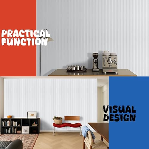 Miniatura 9 de Paquete de 5 paneles acústicos, paneles acústicos de pared de 47.2 x 23.6 x 0.4 pulgadas, grandes paneles insonorizados, paneles autoadhesivos a